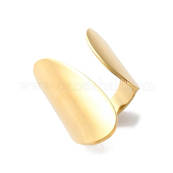 304 Stainless Steel Open Cuff Ring&nbsp;RJEW-Q775-01G