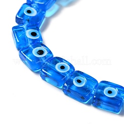 Handmade Evil Eye Lampwork Beads Strands&nbsp;LAMP-G154-03E
