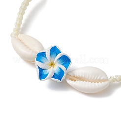 Natural Shell & Polymer Clay 3D Flower Link Bracelet&nbsp;BJEW-JB09815