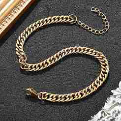 304 Stainless Steel Cuban Link Bracelets for Men Women&nbsp;BJEW-Q038-05G