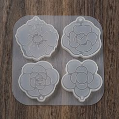 Camellia Rose Pendant Silicone Molds&nbsp;SIL-B074-03