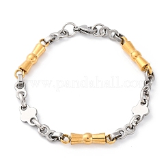 201 Stainless Steel Byzantine Chain Bracelets&nbsp;BJEW-B078-159GP