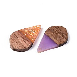 Opaque Resin and Walnut Wood Pendants&nbsp;RESI-T060-10M