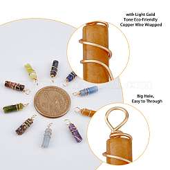 18Pcs 9 Styles Natural Gemstone Pendants&nbsp;FIND-FH0006-44