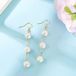 Round Brass Dangle Earrings&nbsp;EJEW-TAC00029
