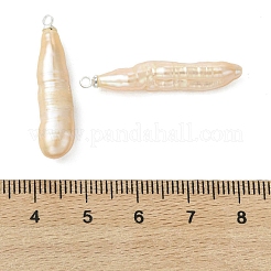 Natural Baroque Keshi Pearl Pendants&nbsp;PALLOY-JF05302-02