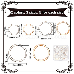 30Pcs 6 Styles Iron Split Rings&nbsp;IFIN-SP0001-20B