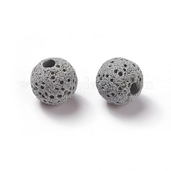 Unwaxed Natural Lava Rock Beads&nbsp;G-F325-8mm-A12