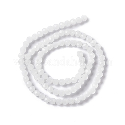 Faceted(32 Facets) Round Imitation Jade Glass Beads Strands&nbsp;X-EGLA-J042-4mm-30
