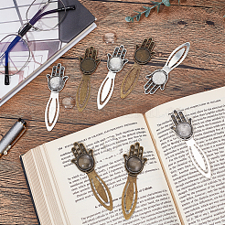 DIY Blank Dome Hamsa Hand Bookmark Making Kit&nbsp;DIY-SC0021-03