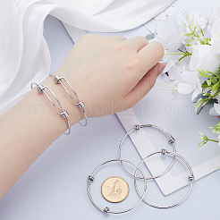 12Pcs Adjustable 201 Stainless Steel Expandable Bangle Making&nbsp;STAS-SC0008-73