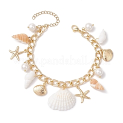 Aluminium Curb Chains Charm Bracelets&nbsp;BJEW-TA00584