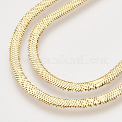 Brass Herringbone Chains Necklace Making&nbsp;KK-T048-38G-NF