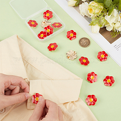 16Pcs Flower Zinc Alloy Enamel Lapel Pins for Backpack Clothes&nbsp;JEWB-FG0001-76