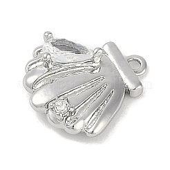 Brass Micro Pave Cubic Zirconia Charms&nbsp;KK-I719-34P