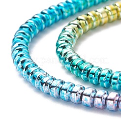 Rainbow Color Electroplate Non-magnetic Synthetic Hematite Beads Strands&nbsp;G-L489-G01