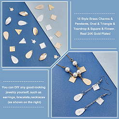 60Pcs 10 Style Brass Charms & Pendants&nbsp;KK-PH0004-71