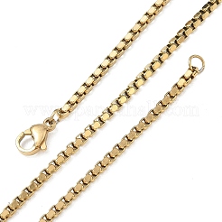 10Pcs 2.3MM 304 Stainless Steel Box Chain Necklaces&nbsp;NJEW-G203-05G