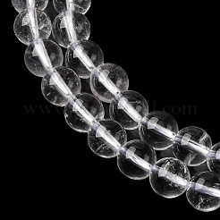 Round Natural Grade A Quartz Crystal Beads Strands&nbsp;G-H1648-6mm-01N-A
