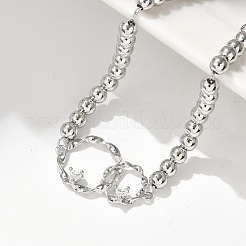 Brass Round Beads Bracelets&nbsp;BJEW-H627-01P