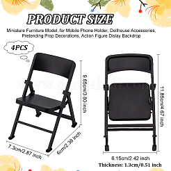 Cute Mini Plastic Foldable Chair&nbsp;DJEW-WH0015-79A