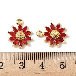 Brass Micro Pave Cubic Zirconia Pendants&nbsp;KK-D373-04B-G