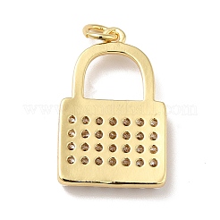 Brass Micro Pave Cubic Zirconia Pendants&nbsp;KK-H433-50G