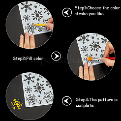 6Pcs 3 Styles Christmas Theme Plastic Hollow Out Drawing Painting Stencils Templates&nbsp;DIY-GF0009-92