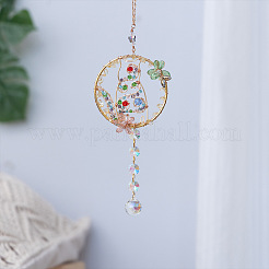 Flat Round with Cat Suncatchers&nbsp;PW-WG25459-01