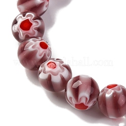 Handmade Millefiori Lampwork Beads Strands&nbsp;LAMP-G164-05O