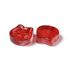 Transparent Spray Painted Glass Beads&nbsp;GLAA-I050-13A