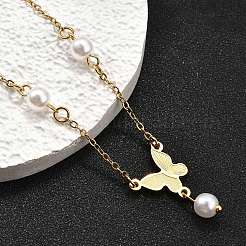 304 Stainless Steel Butterfly Link Bracelets&nbsp;BJEW-C098-01A-G