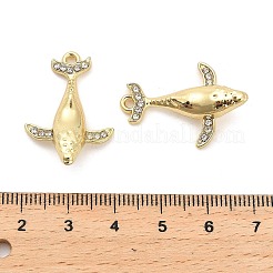 Rack Plating Alloy Pendants with Rhinestone&nbsp;PALLOY-Q005-06G