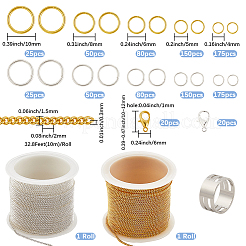 DIY Brass Curb Chains Necklaces/Bracelets Making Kits&nbsp;DIY-SP0003-09