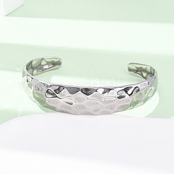 316 Surgical Stainless Steel Cuff Bangles&nbsp;BJEW-C142-04P