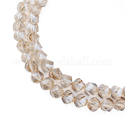 Electroplate Transparent Glass Beads Strands&nbsp;EGLA-N002-39-F03