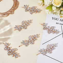 6Pcs Zinc Alloy Rhinestone Hair Bobby Pins&nbsp;PHAR-GO0001-10