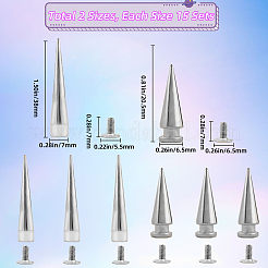 30 Sets 2 Style Alloy Rivets Set&nbsp;PALLOY-GF0001-07