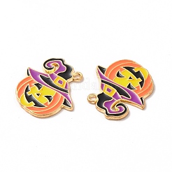 Halloween Alloy Enamel Pendants&nbsp;PALLOY-F299-01KCG
