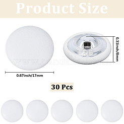 30Pcs 1-Hole PU Letaher Shank Buttons&nbsp;BUTT-CL0001-01B-02