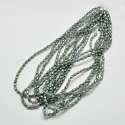 Electroplate Glass Beads Strands&nbsp;EGLA-J013-4X6mm-F32