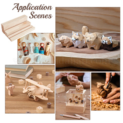 7Pcs 3 Styles Unfinished Wood Craft Block&nbsp;WOOD-OC0004-46