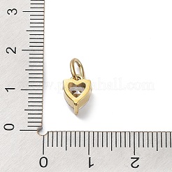 316 Stainless Steel Micro Pave Cubic Zirconia Charms&nbsp;ZIRC-P108-01G-D