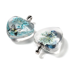 Transparent Glass Pendants&nbsp;GLAA-M048-04