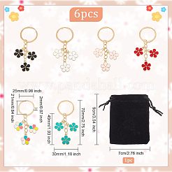 2 Sets Alloy Enamel Keychain&nbsp;KEYC-OC0001-28