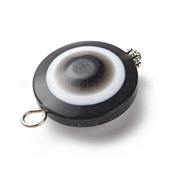 Transparent Evil Eye Resin Pendants&nbsp;PALLOY-JF01847-01