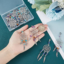 16Pcs 4 Styles Alloy Pendant Decorations&nbsp;HJEW-SC0001-23
