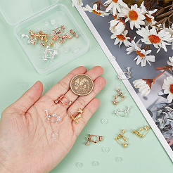 24Pcs 3 Colors Brass Screw On Clip-on Earring Findings&nbsp;KK-SP0001-19
