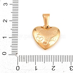 Valentine's Day 304 Stainless Steel Pendants&nbsp;STAS-H265-01A-G