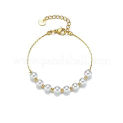 Round Imitation Pearl Beaded Bracelets&nbsp;LN2093